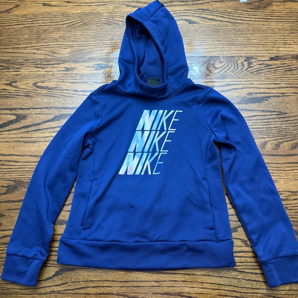 Nike Royal Blue Pullover Hoodie Kids Small